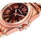 Mark Maddox Ladies Fashion Brown Bling Dial Rosegold Tone stainless steel Bracelet watch  - CLEARANCE NEEDS RE-BATTERY