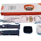Ultra GP-5 Mens Smart watch With TWS Wireless Earphone Orange Rubber Strap