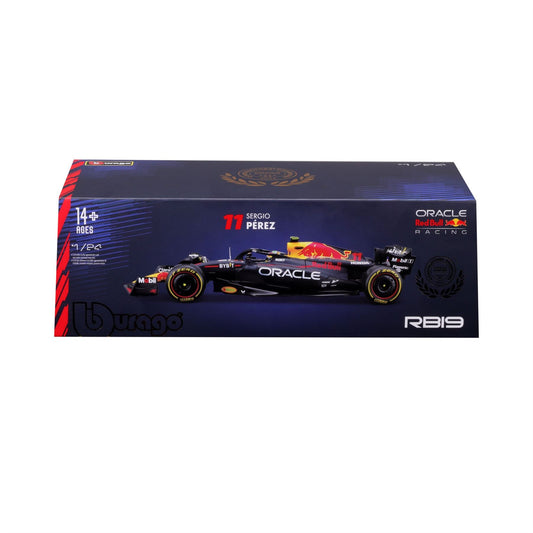 1:24 F1 Red Bull Racing Rb19 2023 With Helmet Perez - Diecast Model car Collectables