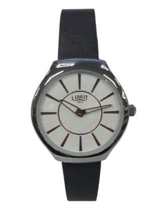 Limit Ladies Basic Silver Case White dial Dial Brown Leather strap Watch