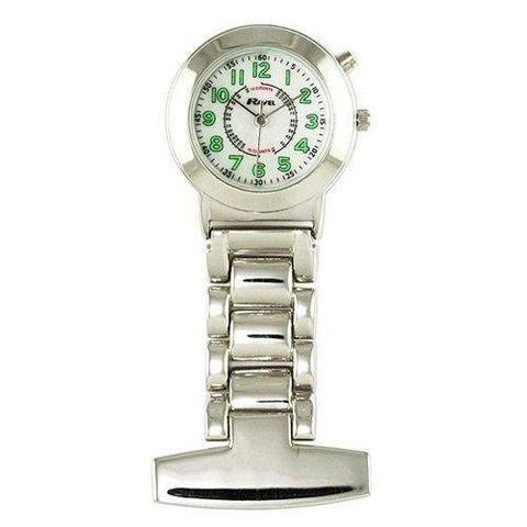 Ravel Nurse Fob Watch with EL Backlight - Silver R1101EL