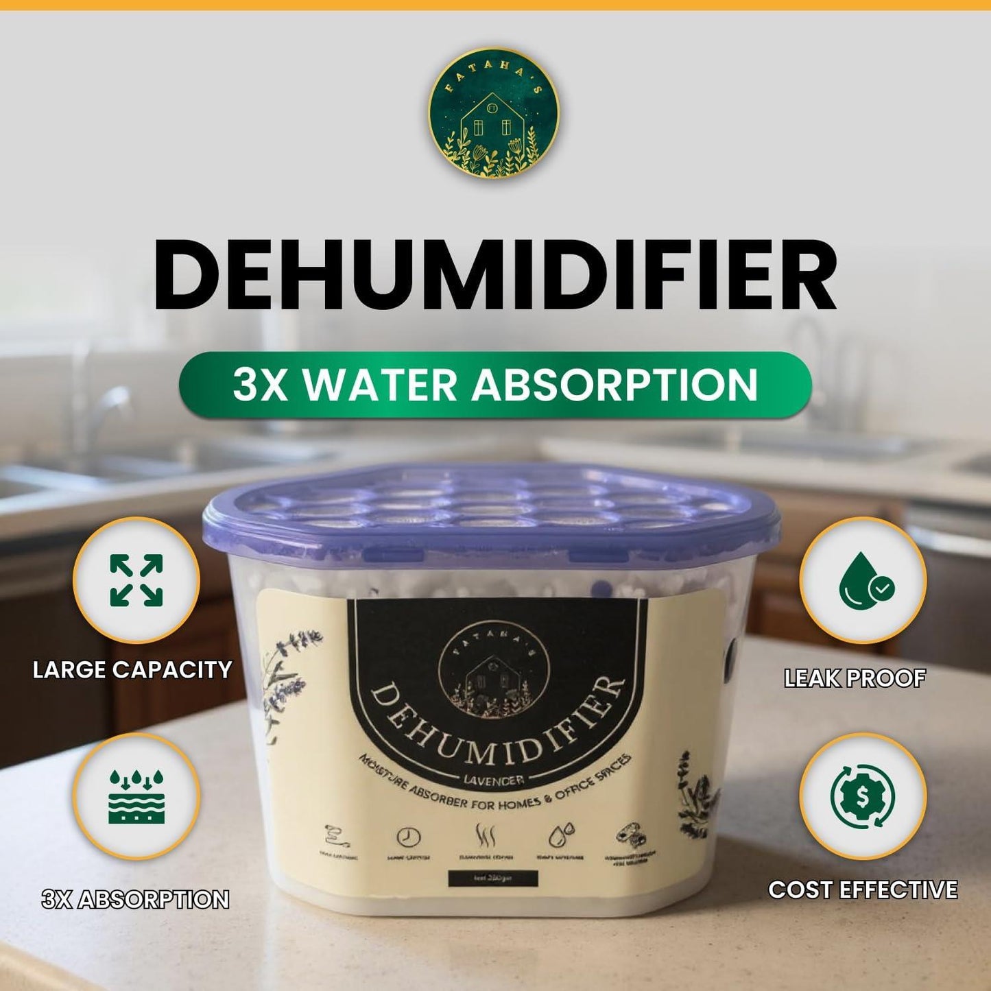 Fataha’s Dehumidifier disposable Lavender freshens 280g