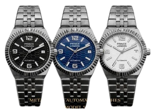 NYL Mens Automatic Metal Hollow Mechanical Dated Dial Analogue Metal Bracelet Watch NY London  Available Multi Colour