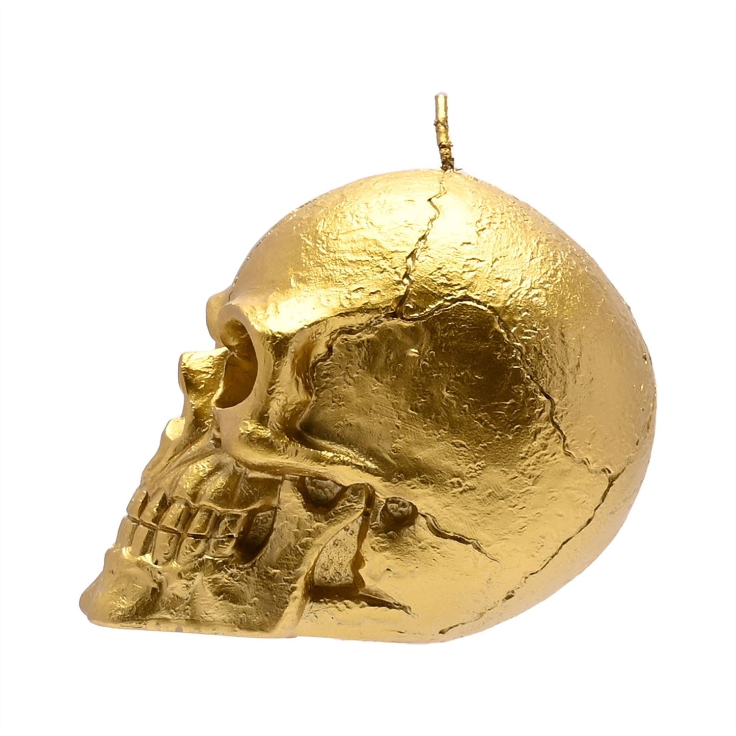 Gold Skull Shaped Candle