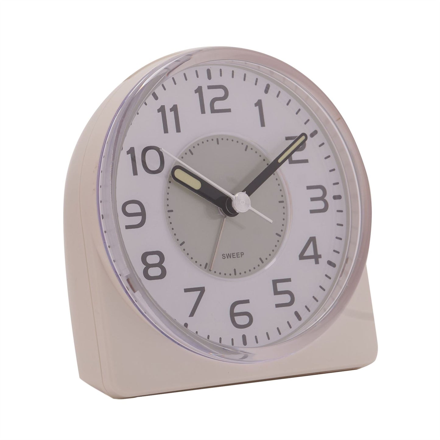 Wm.Widdop Silent Sweep Round Face Blinking Light Alarm Clock 9507 Available Multiple Colour