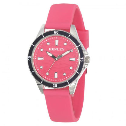 Henley Ladies Fashion Wave Rubber Strap Sports Watch H06176 Available Multiple Colour