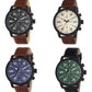 Henley Mens Bold Textured sports Leather Strap Watch H02212 Available Multiple Colour