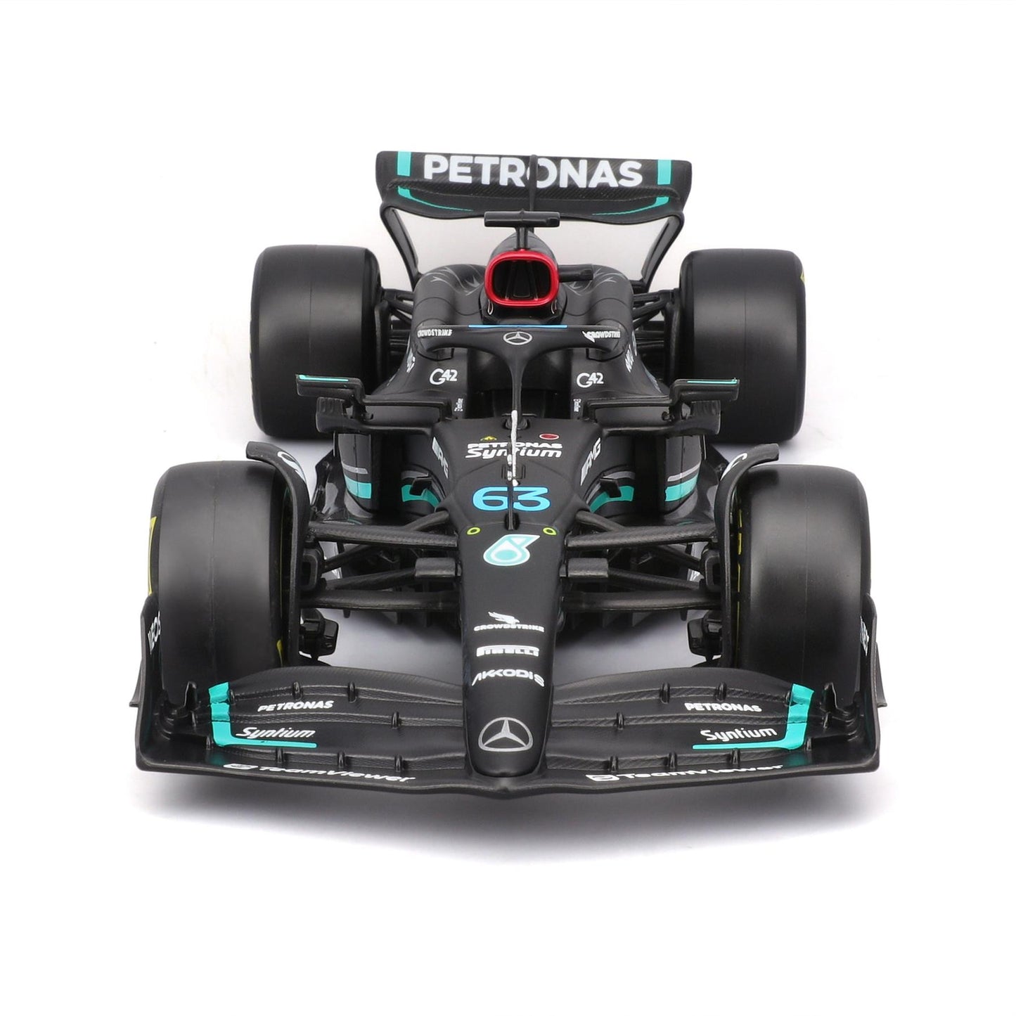 F1 MERCEDES AMG W14 2023 WITH DRIVER FIGURE RUSSELL 1:24