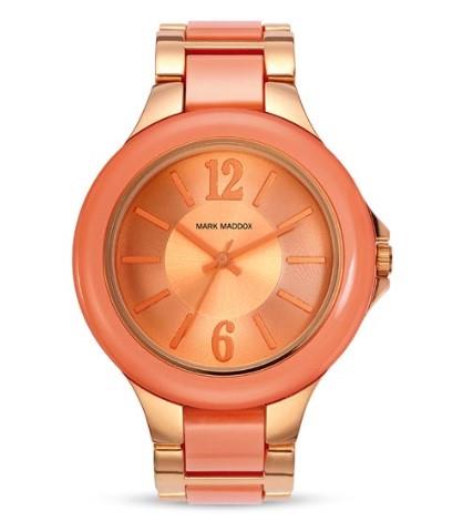 Mark Maddox Ladies Fashion Bling Dial Pink & Rosegold Tone stainless steel Bracelet watch - CLEARANCE NEEDS RE-BATTERY