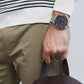Lorus Mens Chronograph Day Date Black Dial Silver Stainless Steel Bracelet Watch RW635AX5