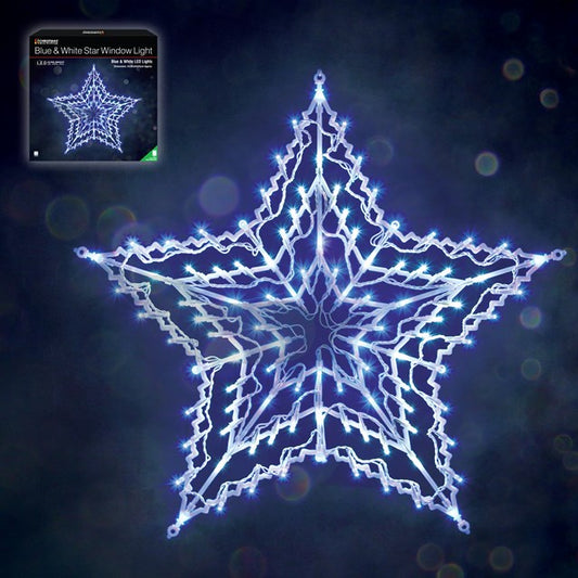 Christmas Workshop Blue & White LED Star Silhouette (Carton of 10)