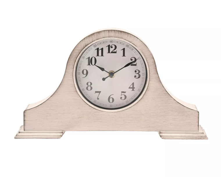 Widdop Hometime Mantel Clock 36cm - White