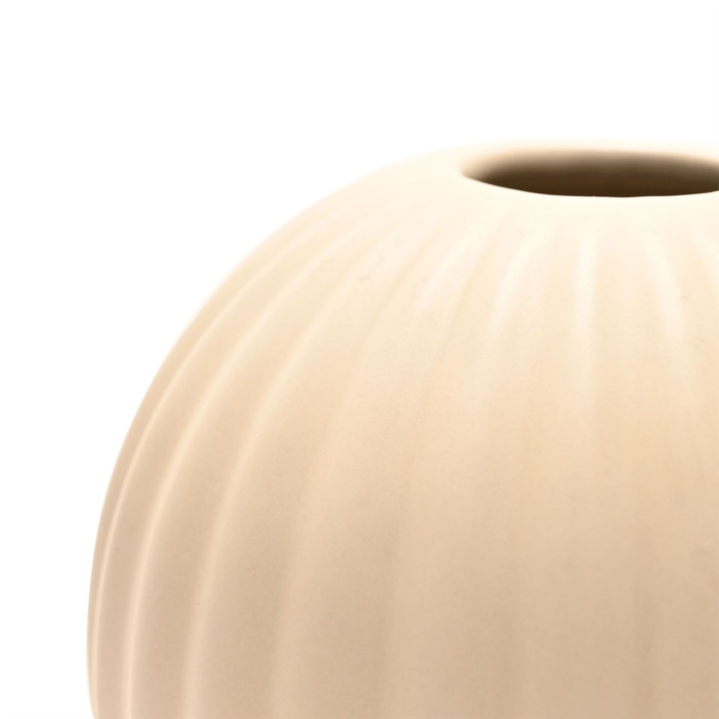 Hestia Cream Ceramic Round Style Vase