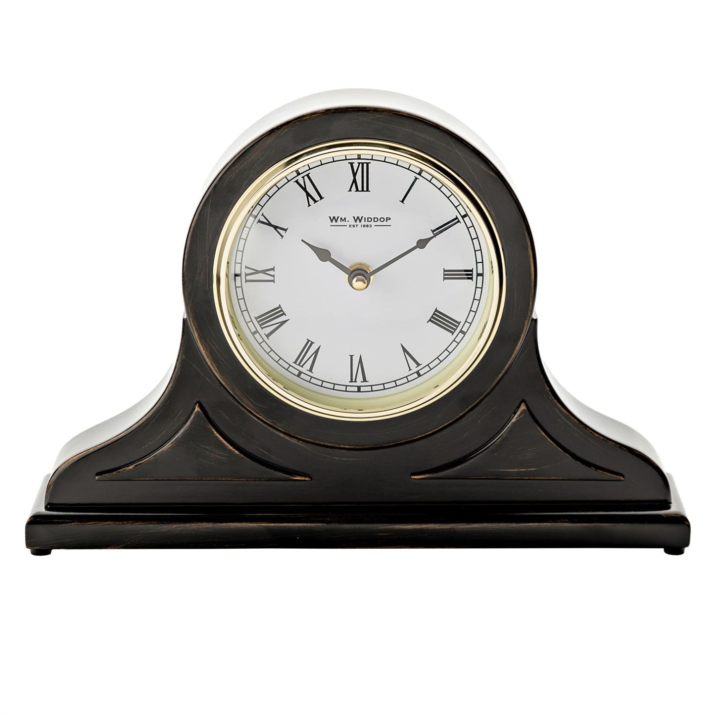 Wm. Widdop Barrel Shape Roman Numeral Mantel Clock