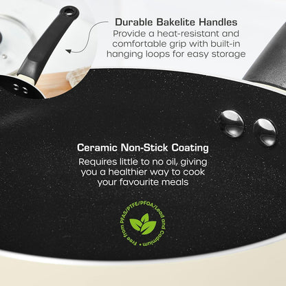 Swan Townhouse 3 Piece Sauce Pan Set Cream