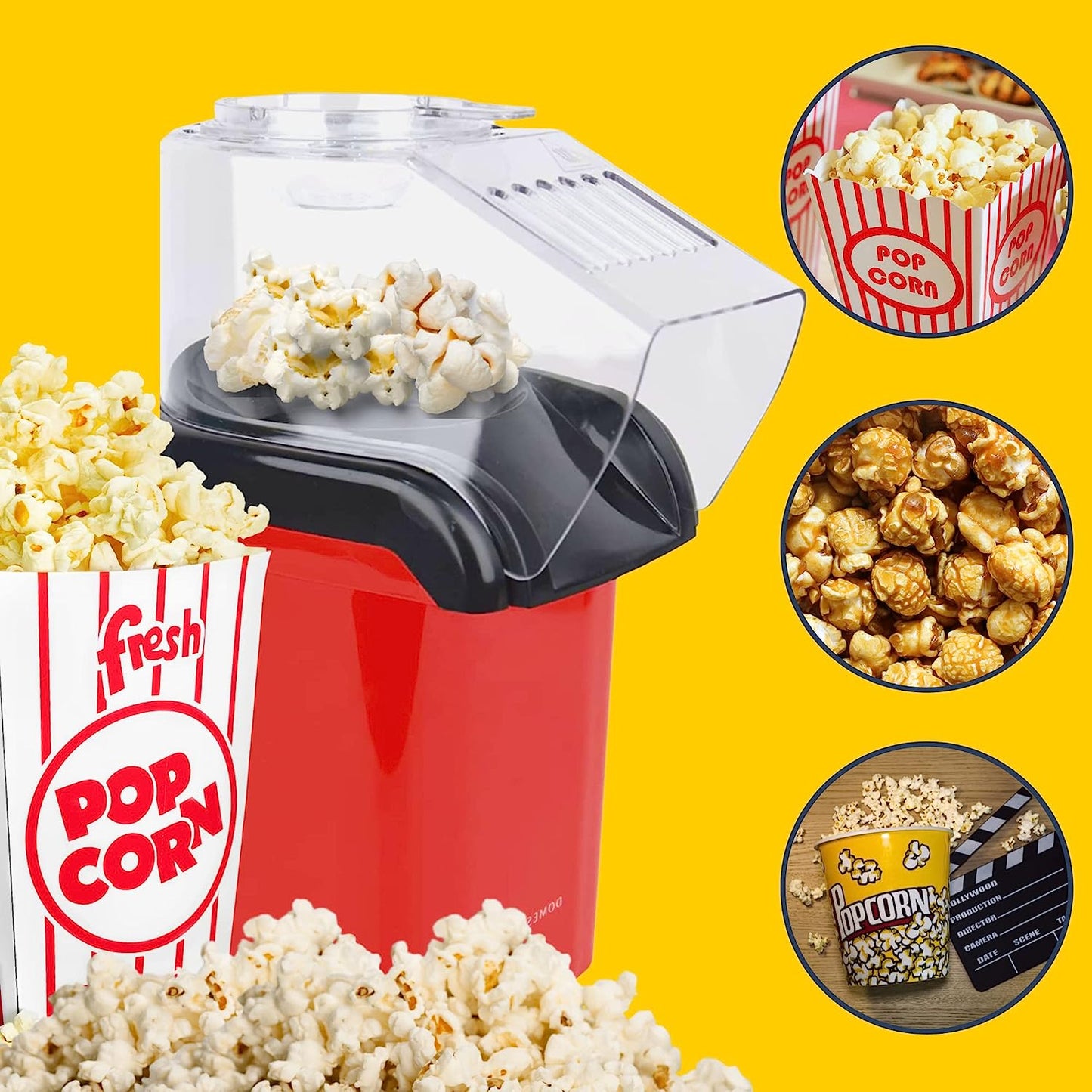 Domestic King 1200W Popcorn Maker- DK18049