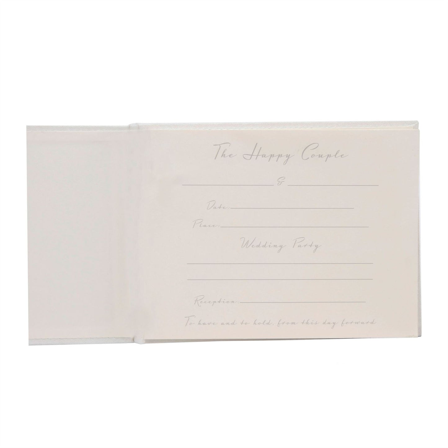 Amore Suede Guest Book with Silver Rings 40 pages