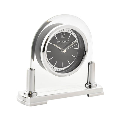 Wm.Widdop Glass Mantel Clock With Stand W2716-17 Available Multiple Colour