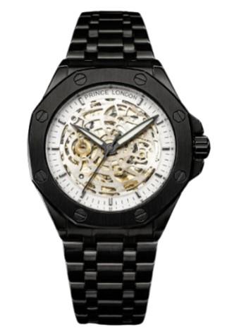 NYL Mens Automatic Metal Hollow mechanical Dial Analogue Metal Bracelet Watch NY London Available Multiple Colour