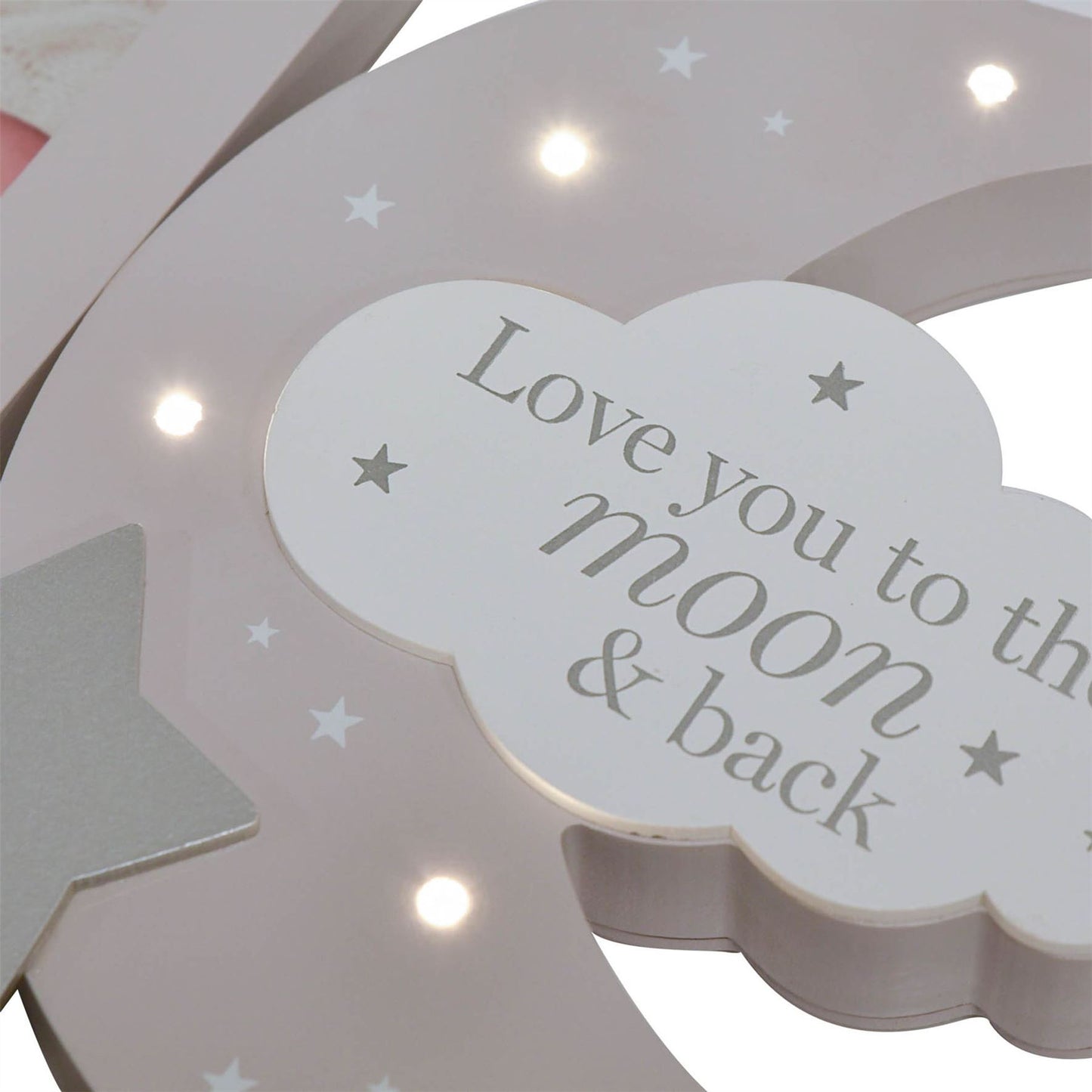 Bambino Light Up Mantel Plaque Frame "Love You to the Moon"