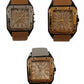 Clasico Ladies Dated Water Resistant Square Dial Rubber Strap Watch Available Multiple colour