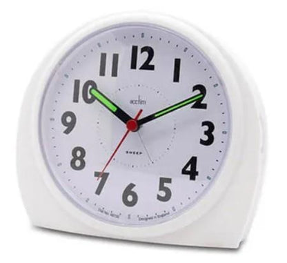 Acctim Jefferson Silent Sweep, Crescendo and Light features Bedside Alarm Clock 1648 Available in Multi Colour