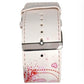 Ladies Digital White & Pink Design Leather strap Watch - CLEARANCE NEEDS RE-BATTERY