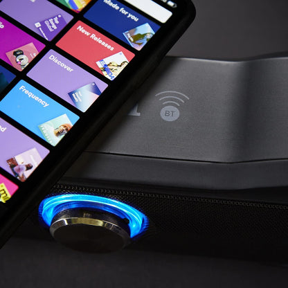 AKAI Bluetooth Gaming LED Soundbar, Colourful LED Light Effects, Bluetooth Connectivity For All Media Players- Games Consoles/Smart TVs, Black