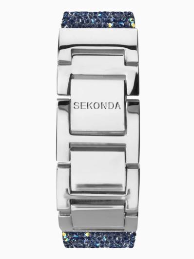 Sekonda Seksy Ladies Bling Fashion Blue Dial Blue Stone Set Bracelet Watch - 2758