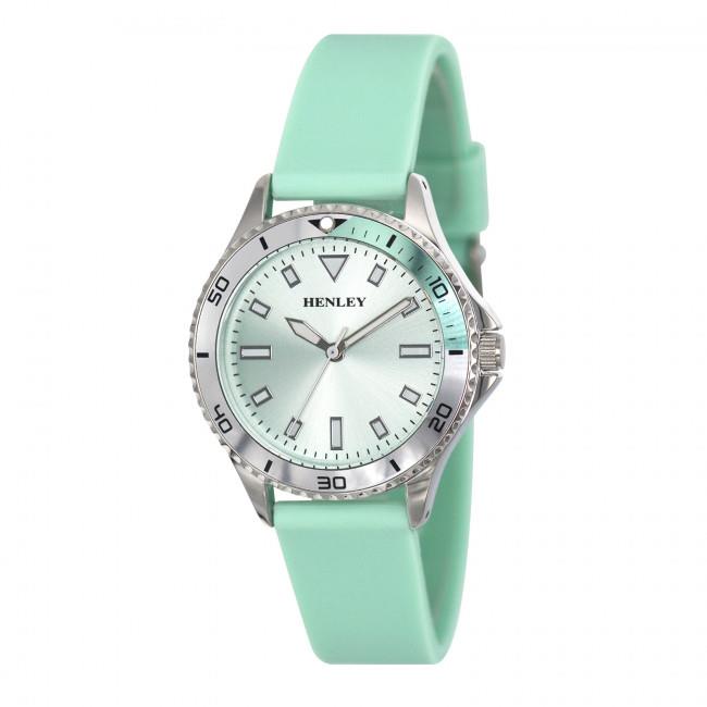 Henley Ladies Aluminium Top Ring Silicone Sports Watch H06188 Available Multiple Colour