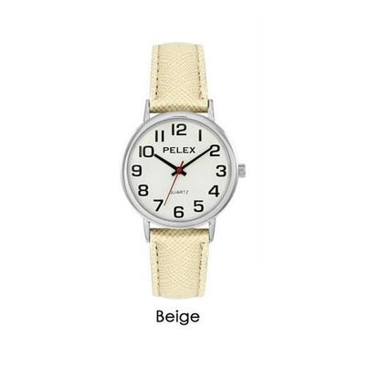 Pelex Mens / Ladies Big Dial Coloured Leather Strap Quartz Watch PLX-048 Available Multiple Colour