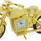 Miniature Clock Goldtone Motorbike Solid Brass IMP1066G - CLEARANCE NEEDS RE-BATTERY