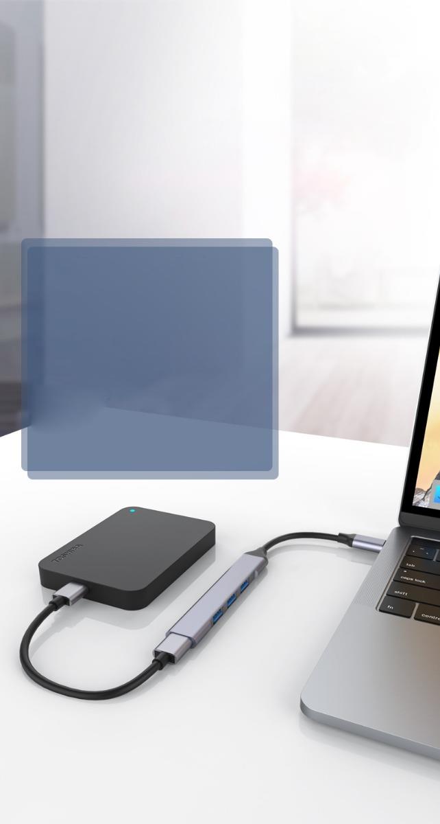 WYEFLOW  USB Hub 3.0 With USB-C Connector  - 5 GBPS