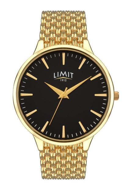 Limit Mens 38mm Gold Watch with "Special Dad" Engraved Caseback Model 5686