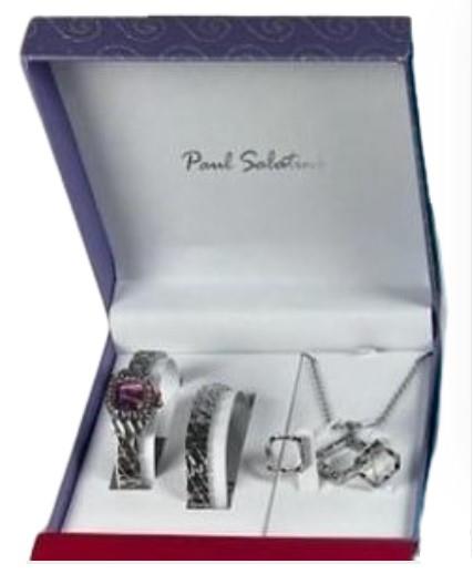 Paul Salatini Ladies Bling Barcelet Watch Gift Sets 8085 Available Multiple Colour