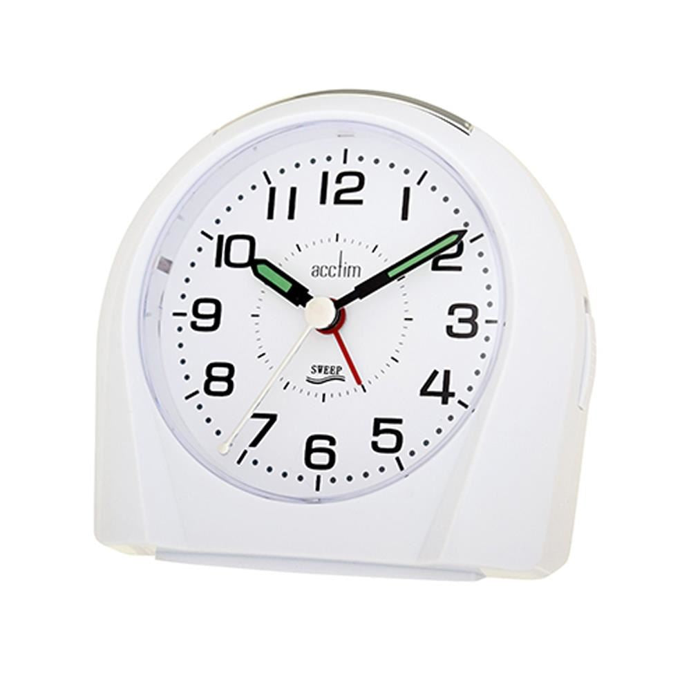 Acctim Europa Analogue Bedside Desk Silent Sweeper Alarm Clock 1411 Available Multiple Colour