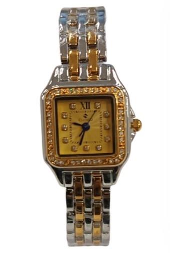 Clasico Ladies Water Resistant Square Bling Dial Metal Strap Bracelet Watch Available Multiple Colour