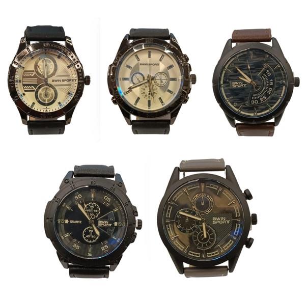 Bwin Sport Mens Fashion Big Dial Leather Strap Watch Available Multipl ...