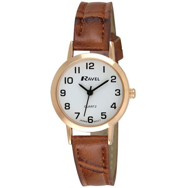 Ravel Ladies Basic Leather Strap Watch R0102L Available Multiple Colour