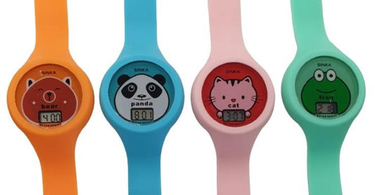 Sinka Kids Digital Flashlight Display Rubber strap Watch Assorted Design and colours varied