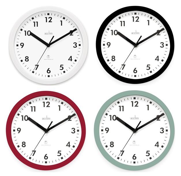 Acctim Nardo 20cm Radio Controlled Wall Clock 7466 Available Multiple Colour