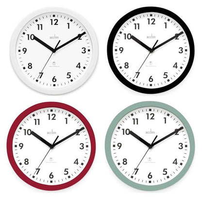 Acctim Nardo 20cm Radio Controlled Wall Clock 7466 Available Multiple Colour