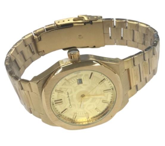 Christyan Arden Mens Fashion Octagon Dated Dial Analogue Metal Bracelet Strap Watch Available Multiple Color