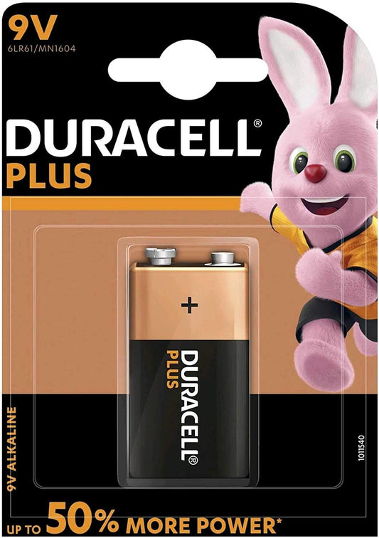 Duracell Plus 9V Alkaline Batteries