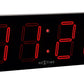 NeXtime "BIG D", square, Large display, Digital with adapter, very silent, 51,5 x 18 cm, Black wall clock