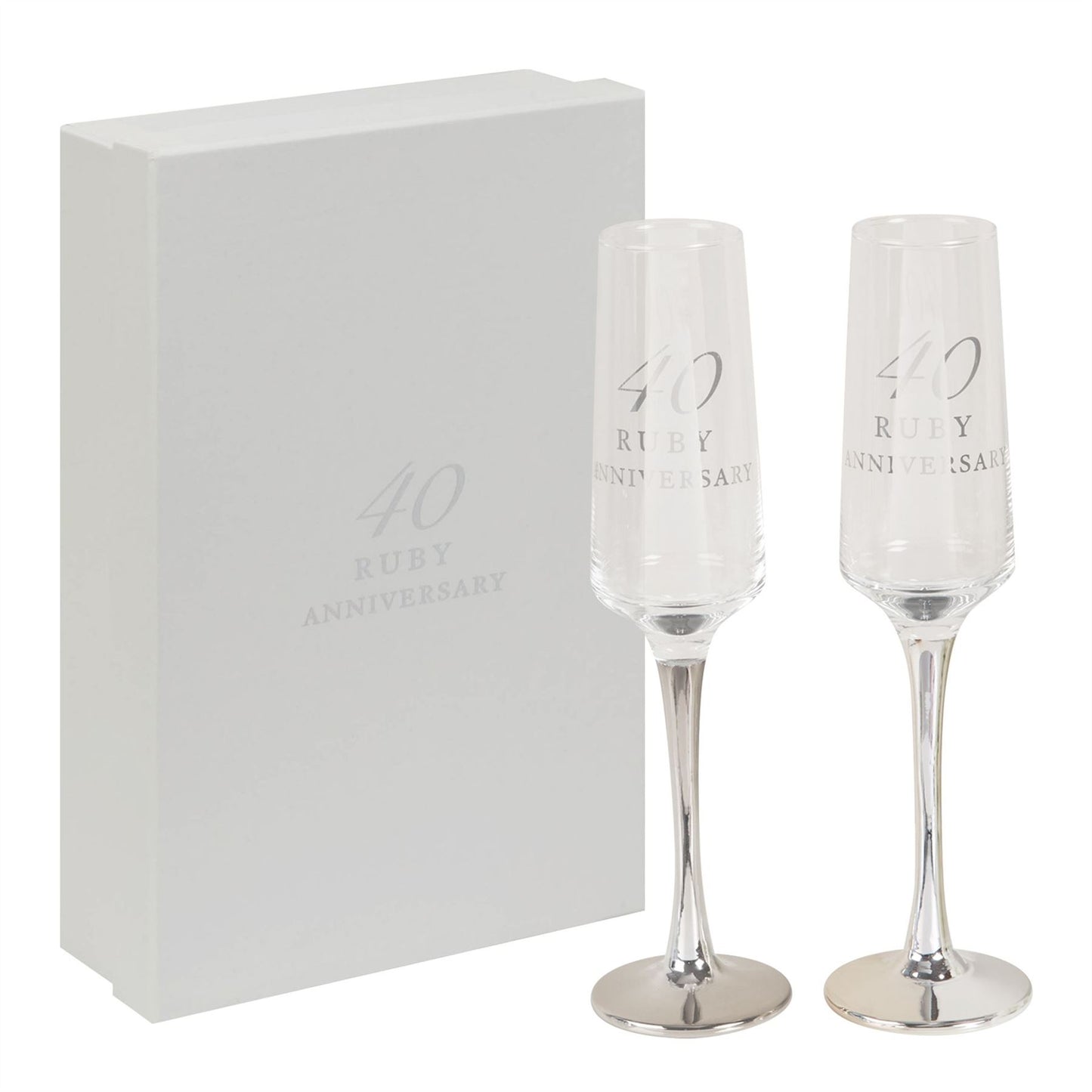 Amore Straight Flutes Set of 2 - 40th Anniversary (MINIMUM ORDER QUANTITY 2)