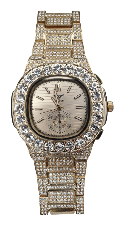 NY LONDON GENTS BLING WATCH PI-7644 Available Multiple Colour