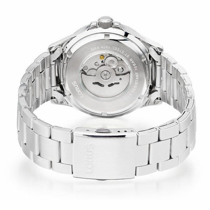 Lorus Mens Automatic Day Date Black Dial Stainless Steel Bracelet Watch RL459BX9