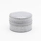 Sophia Round Leatherette Silver Glitter Jewellery Box