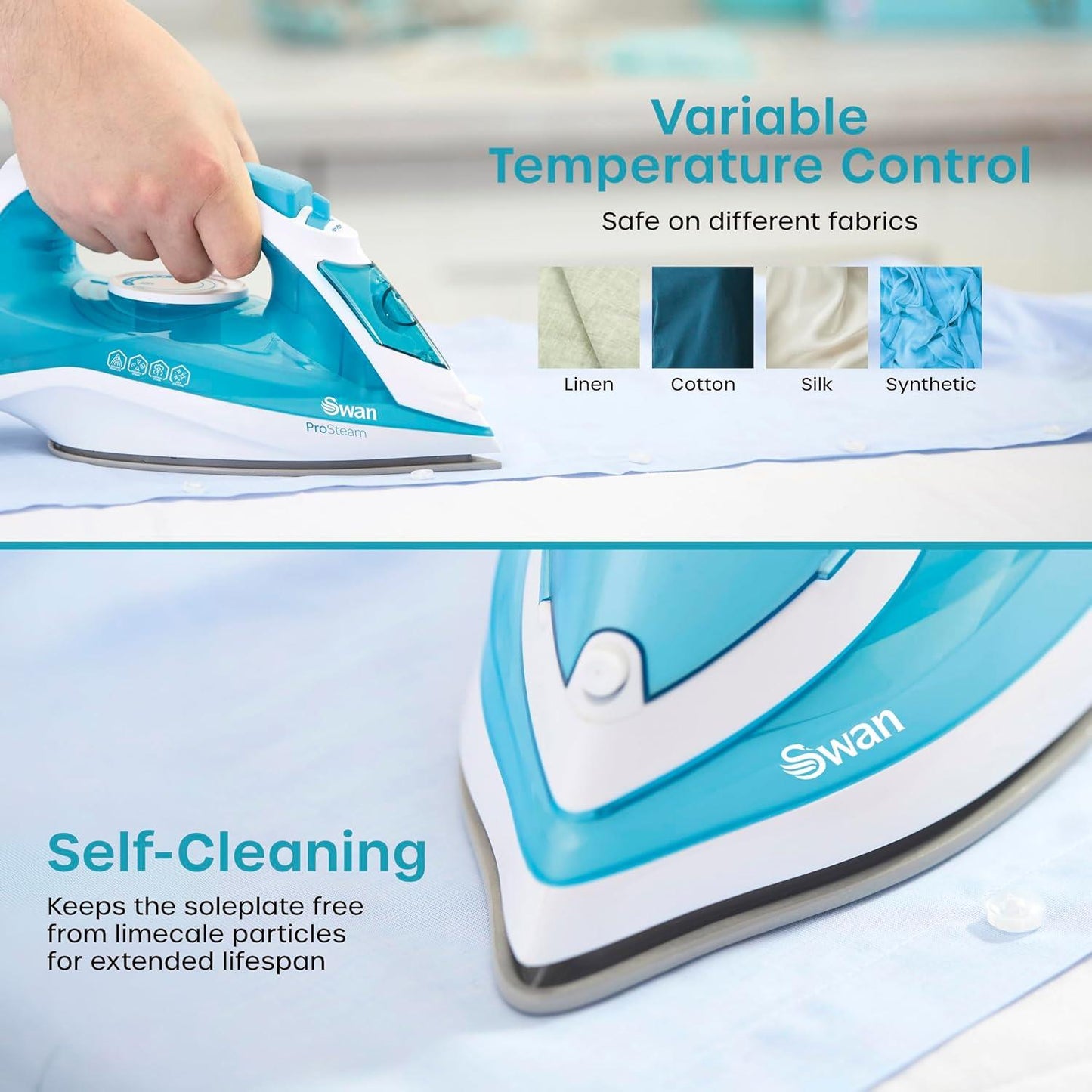 Swan Steam Iron with Ceramic Soleplate